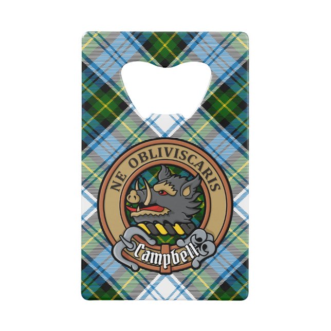 Campbell Crest over Dress Tartan (Front)