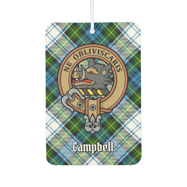 Campbell Crest over Dress Tartan Car Air Freshener (Front)