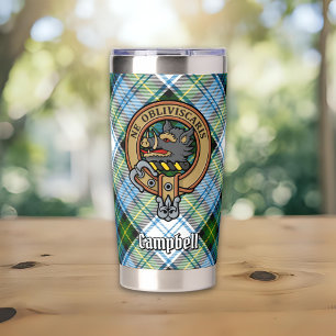 Campbell Crest over Dress Tartan Insulated Tumbler