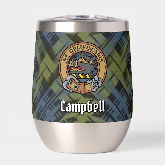 Campbell Crest over Tartan (Front)