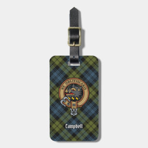 Campbell Crest over Tartan Luggage Tag