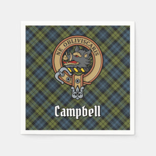 Campbell Crest over Tartan Napkin