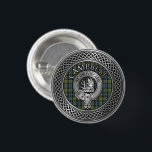 Campbell Crest & Tartan Knot Button<br><div class="desc">Clan Campbell  Crest & Tartan Knot</div>