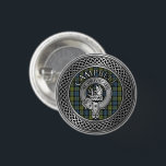 Campbell Crest & Tartan Knot Button<br><div class="desc">Clan Campbell  Crest & Tartan Knot</div>