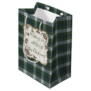 Campbell Dress Ancient Original Scottish Tartan Medium Gift Bag
