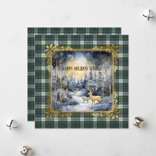 Campbell Dress Ancient Scottish Tartan Christmas  Holiday Card