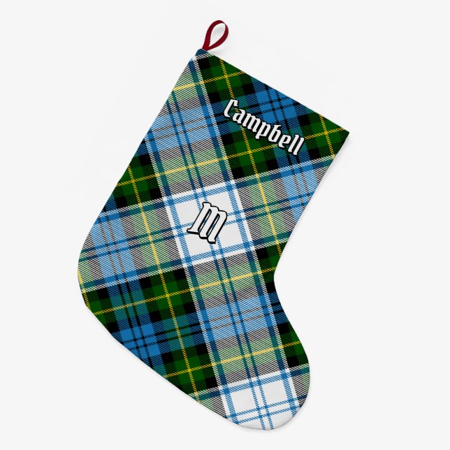 Campbell Dress Tartan Large Christmas Stocking (Front (Hanging))