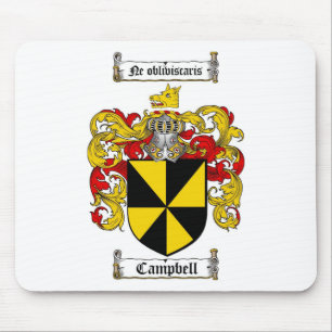 CAMPBELL FAMILY CREST -  CAMPBELL COAT OF ARMS MOUSE MAT