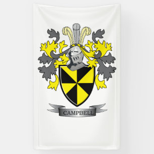 Campbell Family Crest Coat of Arms Banner