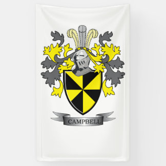 Campbell Family Crest Coat of Arms Banner