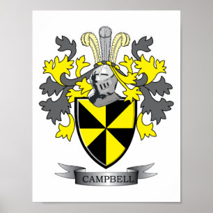 Campbell Family Crest Coat of Arms Poster