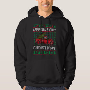 Campbell Family Ugly Christmas Sweater Red Truck F