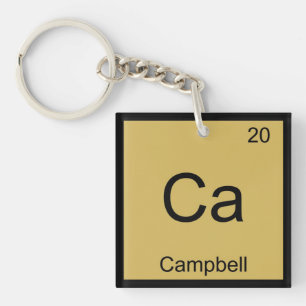 Campbell Name Chemistry Element Periodic Table Key Ring