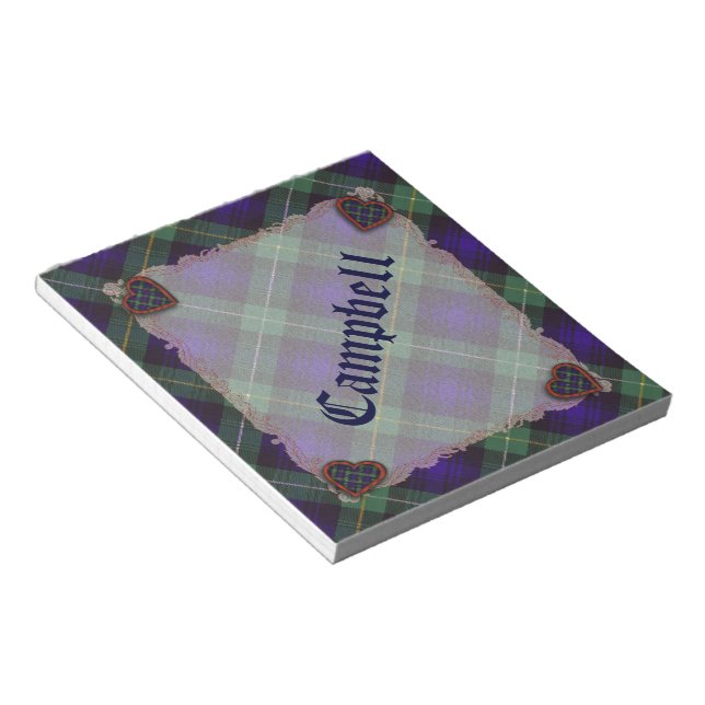 Campbell of Argyll Scottish clan tartan - Plaid Notepad (Angled)