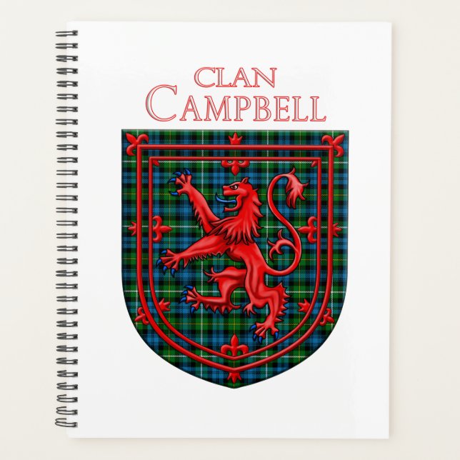 Campbell of Argyll Tartan Scottish Plaid Planner (Front)