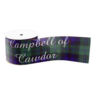Campbell of Cawdor clan Plaid Scottish tartan Grosgrain Ribbon