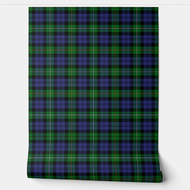 Campbell of Loudoun Tartan Plaid Scottish Clan Wallpaper (Unrolling)