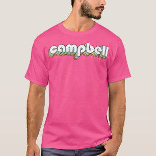 Campbell Retro Rainbow Typography Faded Style 1 T-Shirt
