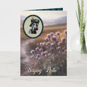 Campbell Scottie Dog & Tartan Personalised Card