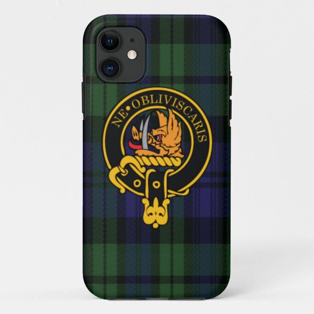 Campbell Scottish Crest and Tartan iPhone 5/5S Case-Mate iPhone Case (Back)