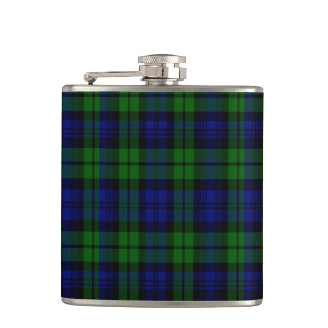 Campbell Scottish Tartan Hip Flask (Front)