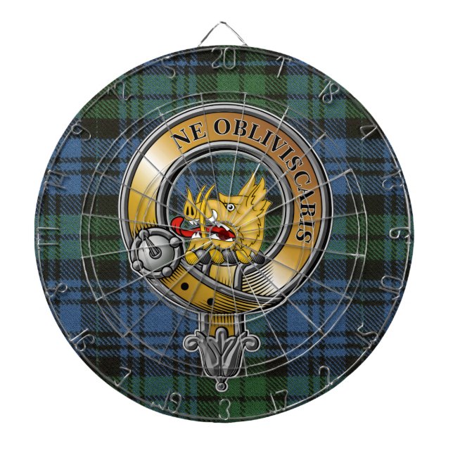 Campbell Tartan & Badge Dartboard (Front)