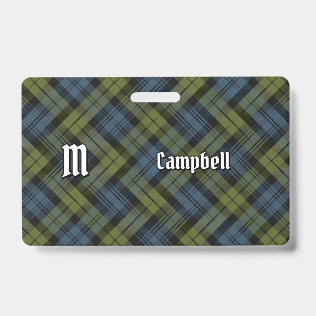 Campbell Tartan Badge ID Badge (Front)