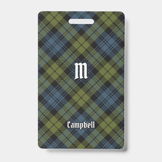 Campbell Tartan Badge ID Badge (Front)