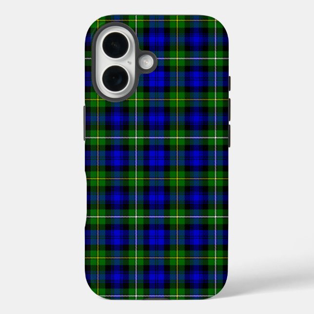 Campbell tartan blue green plaid Case-Mate iPhone case (Back)