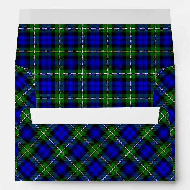 Campbell tartan blue green plaid envelopes (Back (Bottom))