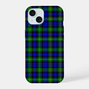 Campbell tartan blue green plaid iPhone 15 case