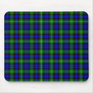 Campbell tartan blue green plaid mouse mat