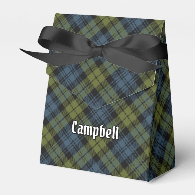 Campbell Tartan Favour Box (Front Side)