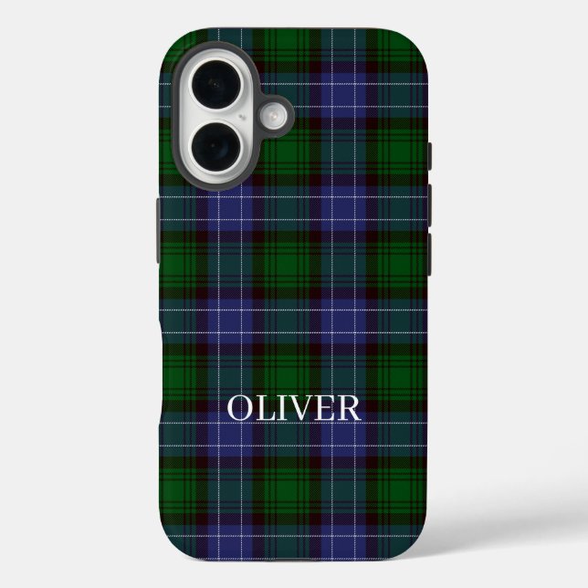 Campbell Tartan Green Plaid Case-Mate iPhone Case (Back)