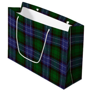 Campbell Tartan Green Plaid Large Gift Bag