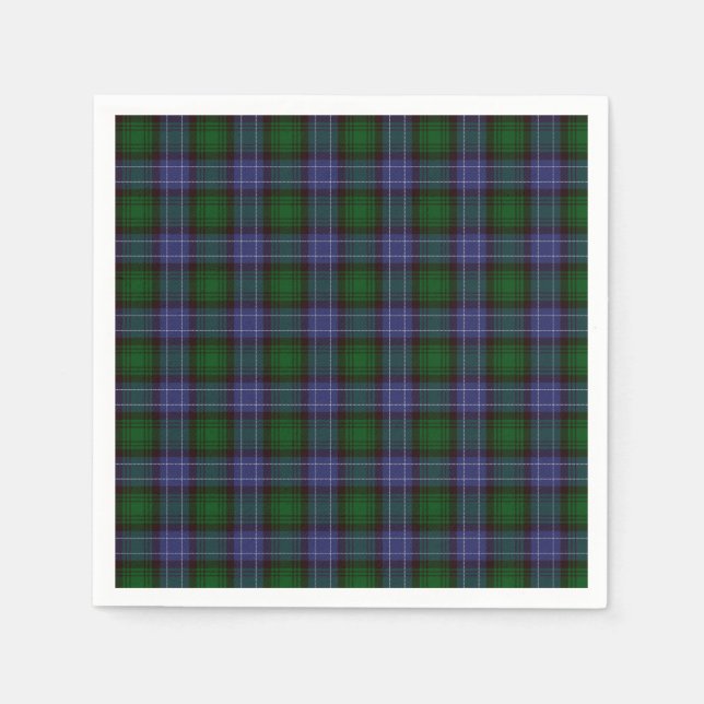 Campbell Tartan Green Plaid Napkin (Front)