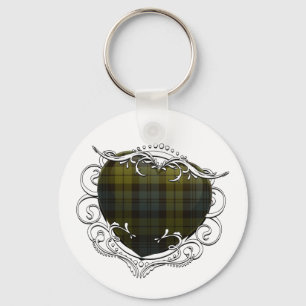 Campbell Tartan Heart Key Ring