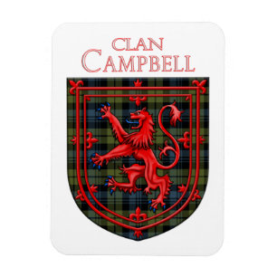 Campbell Tartan Scottish Plaid Lion Rampant Magnet