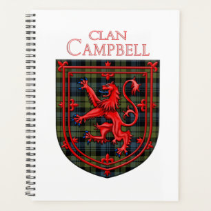 Campbell Tartan Scottish Plaid Lion Rampant Planner
