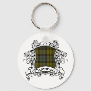 Campbell Tartan Shield Key Ring