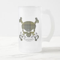 Campbell Tartan Skull Mug