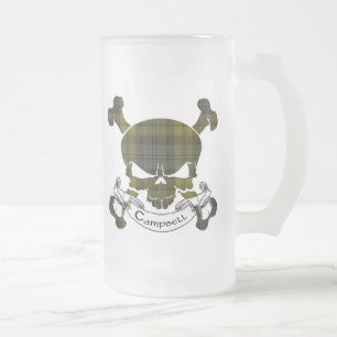 Campbell Tartan Skull Mug