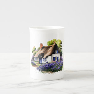 Campbell Thatched Cottage Personalised Bone China Mug