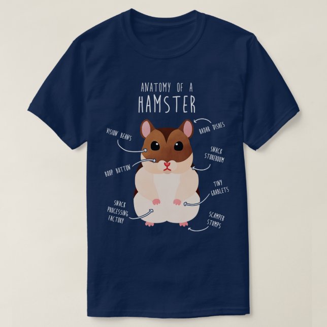 Campbells Dwarf Hamster Anatomy T-Shirt (Design Front)
