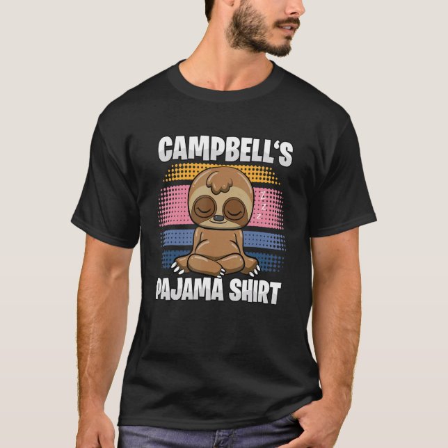 Campbell's Pajama   Personalised Sleeping T-Shirt (Front)