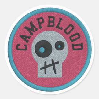 CampBlood Skully Merit Badge stickers