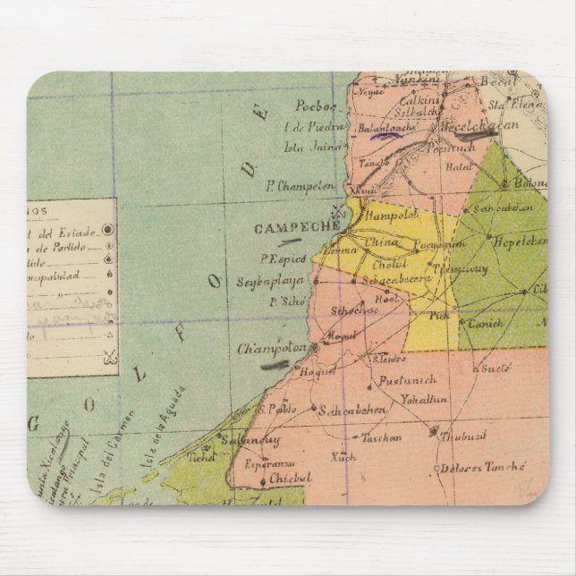 Campeche, Mexico Mouse Mat (Front)