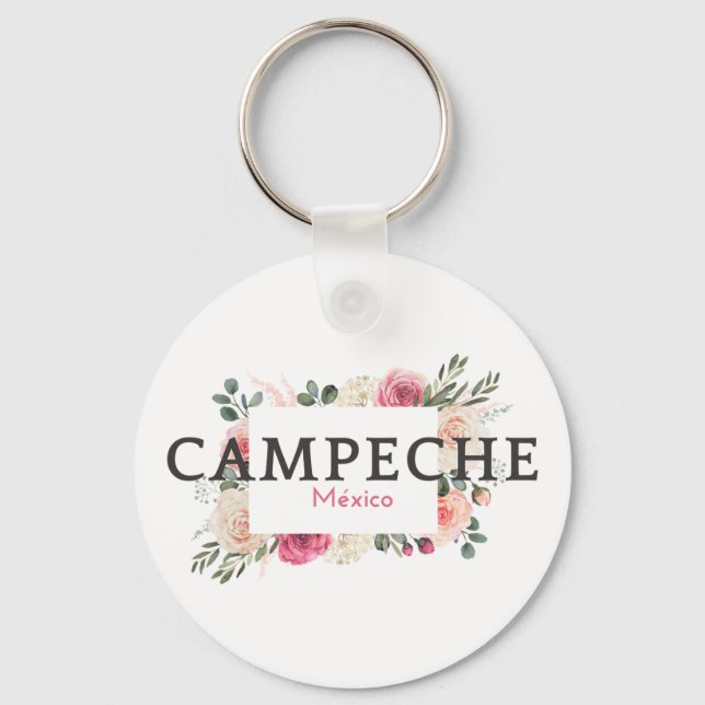 Campeche Mexico Travel Destination Bridesmaid  Key Ring (Front)