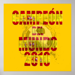 Campeón Del Mundo 2010 España futbol Poster