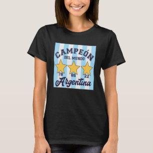 Campeón Del Mundo Argentina Flag T-Shirt
